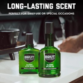 BRUT Splash-On Signature Scent After Shave Fragrance for Men 3.5 oz Pack of 2