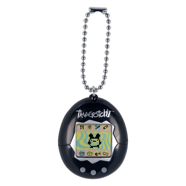 Tamagotchi 42804 Original Black-Feed, Care, Nurture-Virtual Pet with Chain for on The go Play