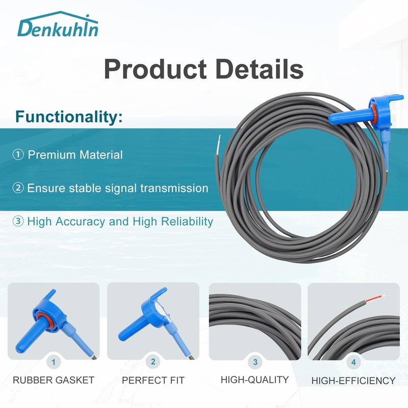 Denkuhin 520272 Temperature Sensor and 20 Feet Cable Fit for