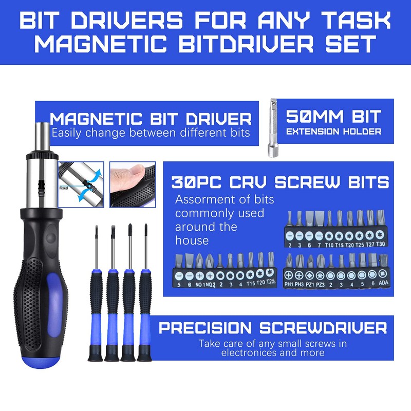 jar-owl 146-Piece Mixed Tool Set, Drive Socket Set, Auto Repair