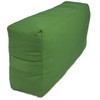 YogaAccessories Supportive Rectangular Cotton Yoga Bolster - Green