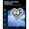 VANKUB 2PCS Solar-Powered Car Heart Lights, 5-Mode Wireless LED Ambient