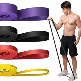 Bandas de Resistencia 4 PCS, Loop Bands, Bandas de Ejercicio, Correas de Asistencia para Pull ups, Bandas Elásticas para Ejercicio en Casa o Gimnasio