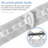 LANSKYLAN Pack of 40 Metal Curtains, Curtain Rings, 30 mm