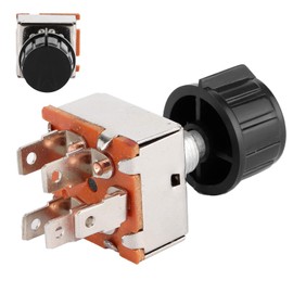 AC Blower Switch,Universal AC Blower Switch 3 Stage Volume Control for Air Conditioner Rotatable with Plastic Knob for Honda 00091-31511 Delco 15-50180 AC Blower Switch Universal Blower