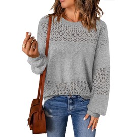 Sweaters for Women Early Fall Fashion Must Haves Clothes Winter Clothing 2025 Trendy Plus Size Oversized Sweater Sweatshirt Long Sleeve Shirts Tshirts Boho Crochet Tops Holiday Outfits Greg S