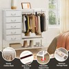 Azaeahom Dresser with Hanging Rack, White Dresser for Bedroom, Chests