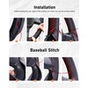 BELINOUS Suede Leather Steering Wheel Cover, DIY Stitch-On Steering Wheel