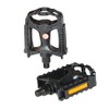 Pedals 1/2" Bicycle MTB BMX Bike Resin Reflectors Black Pair