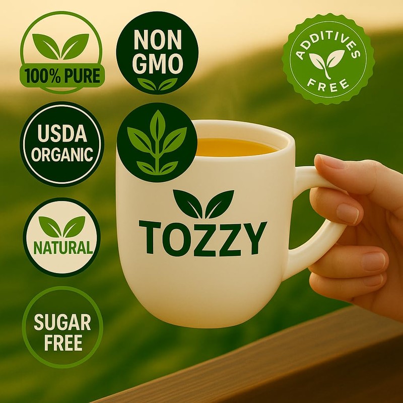Tozzy Organic Turmeric,Ginger & Cinnamon Tea – 100 Count, Plant-Based