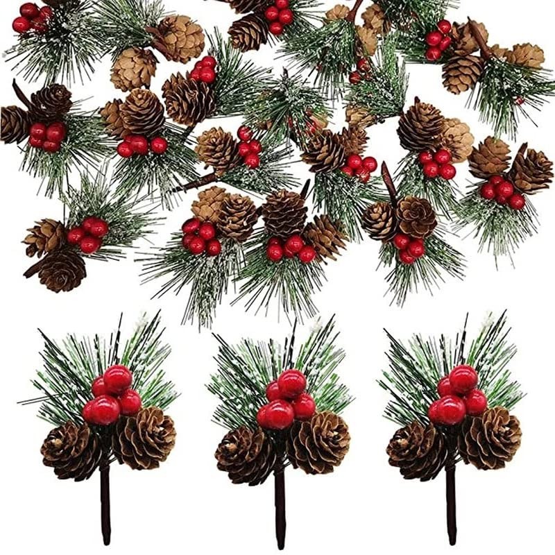 100PCS Christmas Pine Cones Natural Pine Cones 2-3cm Rustic Pine