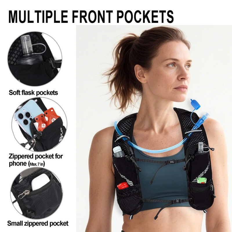 Arvano Running Vest Running Backpack with 1.5L Water Bladder, Lightweight