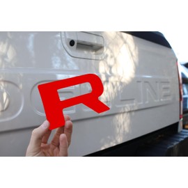 LimitlessParts Rear Tailgate Letters Compatible with 2024 2025 Ridgeline 1/16" ABS Plastic with Adhesive- Red