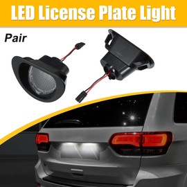 X AUTOHAUX 1 Pair LED License Plate Light Car Number Lamp Error Free Replacement White Light for Citroen C1 2005-2013 for Peugeot 107 2005-2014
