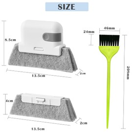 6Pcs Magic Groove Gap Cleaning Brushes Kit, Door Window Track Crevice Cleaning Brush, Window Cleaning Brush for Sink, Kitchen, Bathroom, Car Vents, Keyboard, Household Cleaning Tools Set