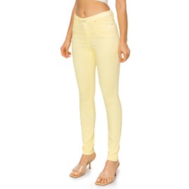 KHAKI & BLUE Cali1850 Women’s The Everyday Garment-Dyed Skinny Jeans – Soft Stretchy High Rise Comfy Casual Pants 79500JDM777_LYW 8