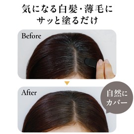 【Syoss】 Hair Concealer, Dark Brown, Conceals Gray Hair, Conceals Thin Hair, Small Face Makeup