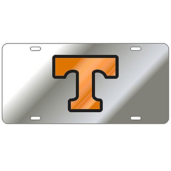 Craftique Tennessee Volunteers Mirror Laser Cut License Plate - Orange & Black T