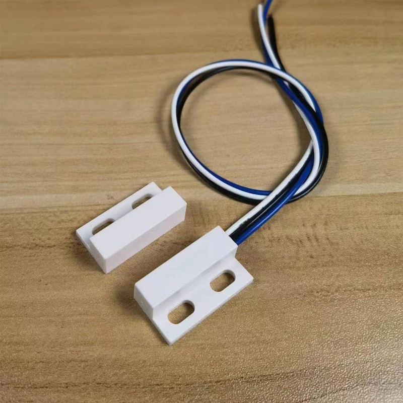 Gebildet 2 Sets White Magnetic Switch Wiring NO/NC Recessed Door