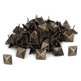 50pcs Bronze 14x20mm Metal Square Head Nail Upholstery Tack Decorative Nail Furniture Square Rivet