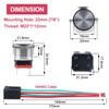 DMWD 22mm Heavy Duty Momentary Metal Push Button Switch Large