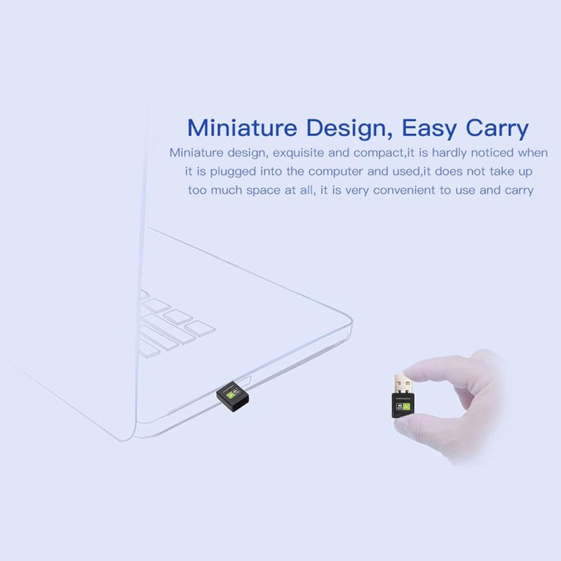 USB WiFi Adapter, 2.4G 5G Dual Band Wireless Network Transceiver,