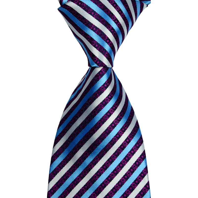 Geotae Zerun - Corbata de seda a rayas para hombre,