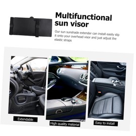 GRIRIW Retractable Car Visor Sunshade Multifunctional UV Protection Shield for Vehicles Easy Installation Compact Storage for Morning Afternoon Driving Durable PU Material