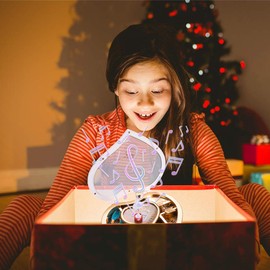 HooAMI Small Jewellery Box Organiser Girl's Musical Storage Case with Dancing Ballerina for Earrings,White