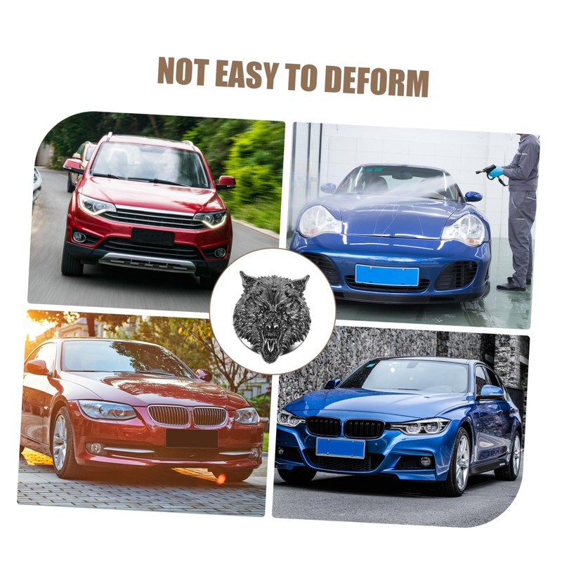 FOYTOKI Accessories Wolf Head Push to Start Button Cover for
