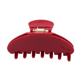 Hana Mia Premium Durable Acetate Hair Claw - 4 Inch Red Claw Clip For Women | Cute Clip For Thick Or Thin Hair | Large Hair Claws | (Red)