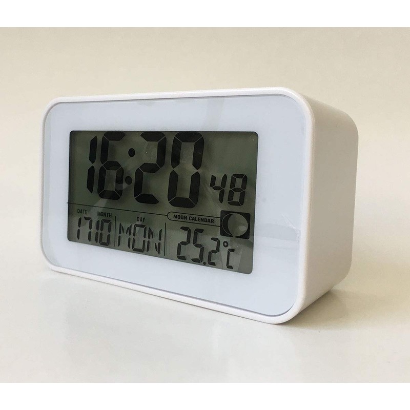 Soytich Radio Controlled Clock with Thermometer Radio Alarm Clock in