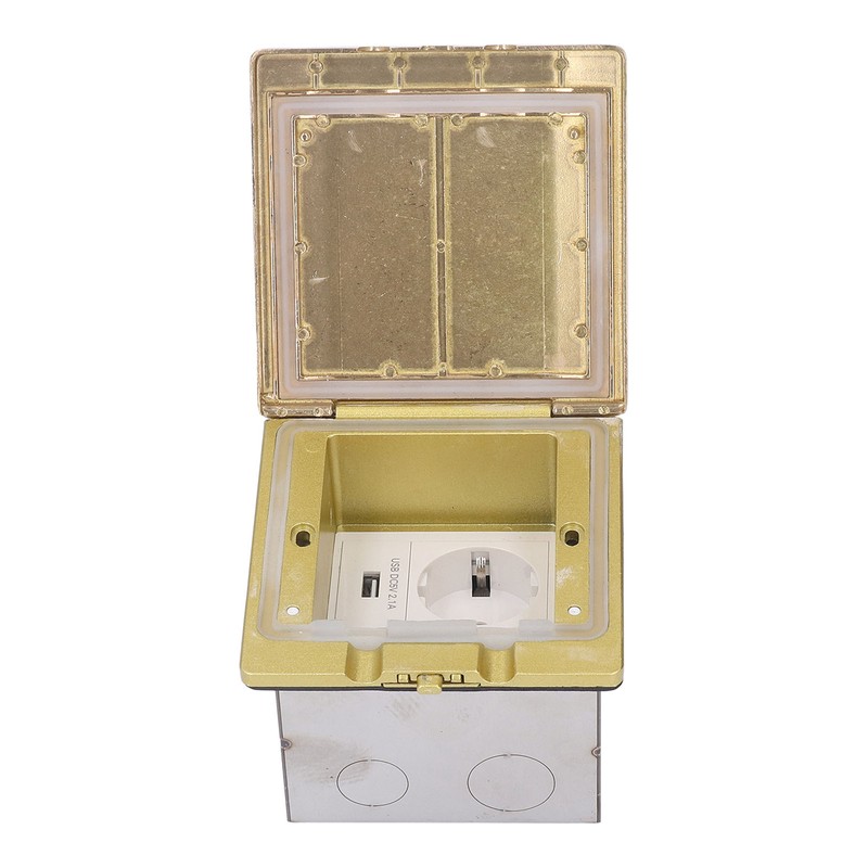 Floor Power Socket Embedded Installation USB Waterproof Dust Proof Recessed