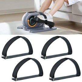 4 Pcs Ellipse Leg Exerciser Pedal Straps，Non-Slip Foot Pedal Straps for Under Desk Elliptical Machine, Foot Pedal Straps for Adults Seniors Fitness Home Sports Accessories