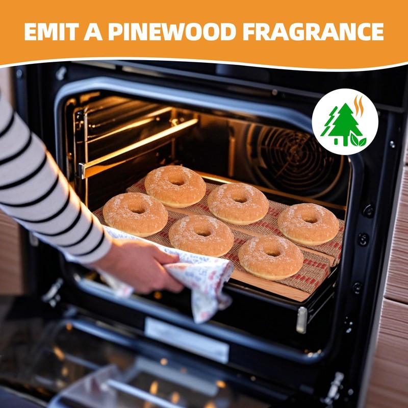 1 Pair Bagel Boards For Baking Bagels，Cedar and Burlap (Red)