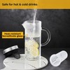 SILBERTHAL Water Infusion Glass Pitcher with Stainless Steel Lid –