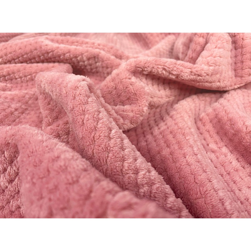Bear & Panda Waffle Flannel Fleece Mink Throw - Sofa/Bedspread/travel