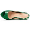 YODEKS Women's Peep Toe Slingback Pumps Stiletto Heels Shoes,Green -