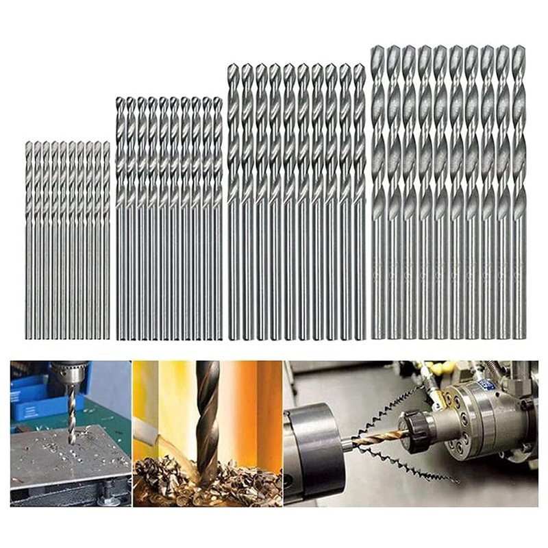 Mircube 40 Pieces 0.5mm-2.0mm Straight Shank Mini Drill Bit Set