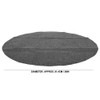 36in Round Shape Gary Barbecue Mat Oil Resistant BBQ Floor