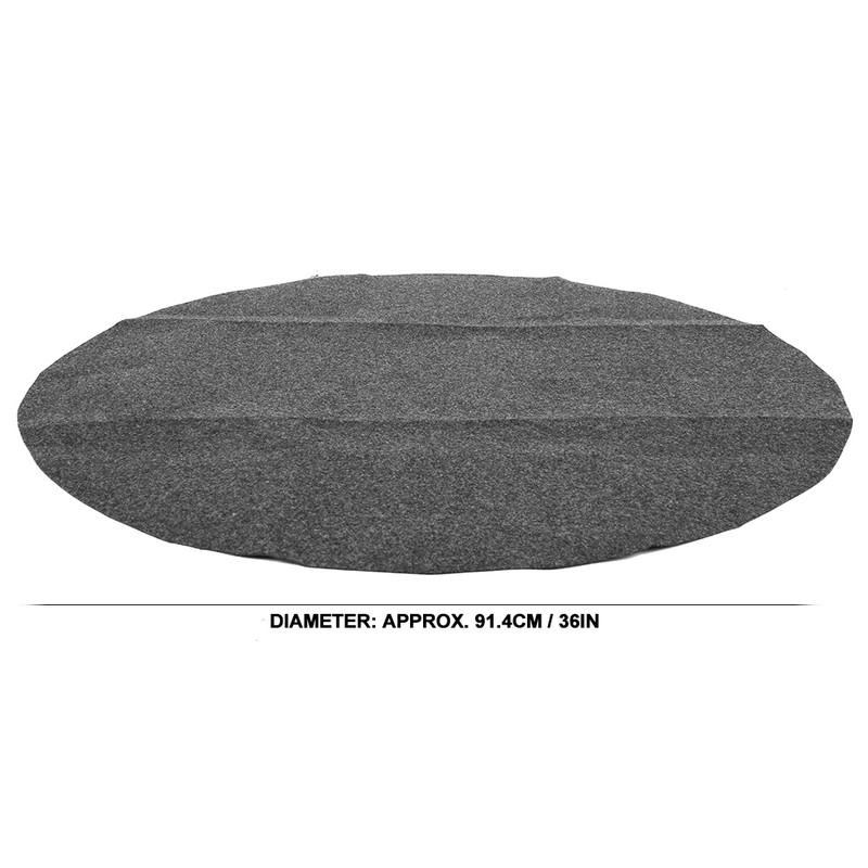 36in Round Shape Gary Barbecue Mat Oil Resistant BBQ Floor