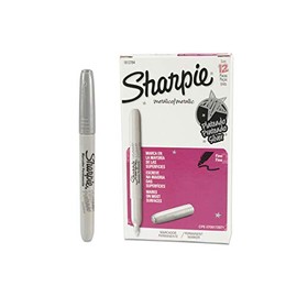 Sharpie - Marcador permanente, color plateado metálico, 1 caja con 12 (el empaque puede diferir)