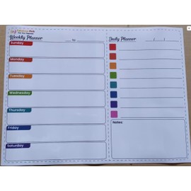 Dry Erase Magnetic Calendar/Planner for Refrigerator