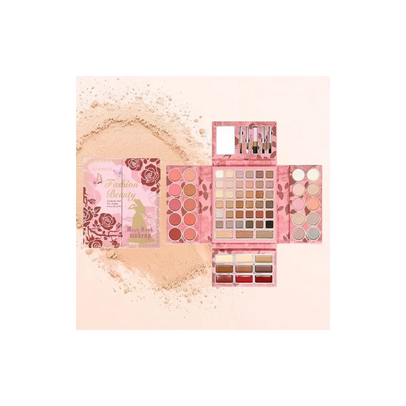 Paleta De Maquillaje De 68 Pcs Con Labial De Larga