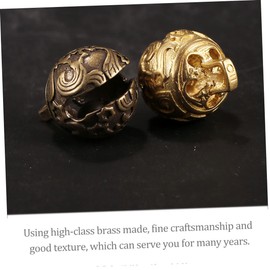 Gatuida 2Pcs Vintage Brass Bell Pendants for DIY Crafts Unique Hanging Decor for Home Keychains and Creative Projects Durable and Practical Brass Decor