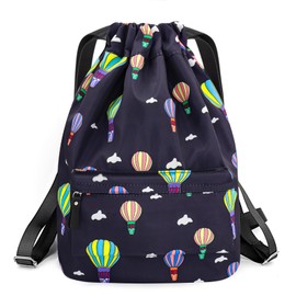 WenYa Girls' Swimming Backpack with Wide Straps and Waterproof Drawstring Bags for Kids Sports Gym Yoga