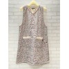 SHOPRA 14262-2 Warm Long Apron, Pink Flower, LL - 3L
