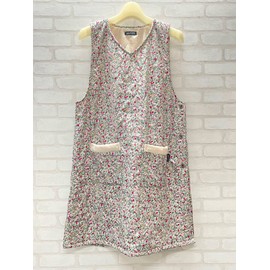 SHOPRA 14262-2 Warm Long Apron, Pink Flower, LL - 3L