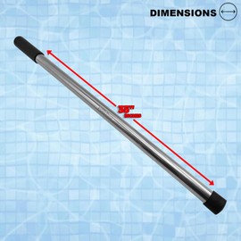 Poolzilla 35" Stainless Steel Extra Long Installation Rod for Brass Anchors, Easily Install and Remove Spring for Pool Opening and Closing