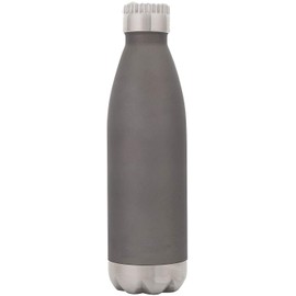 Sweat-free Stainless Steel Reusable Water Bottle (17 oz) Vacuum Insulated Copper Lined Double-Wall | Keeps Liquids Cold for 24 hrs, Hot for 16 hrs | Eco-friendly, Portable, Leakproof (Graphite)